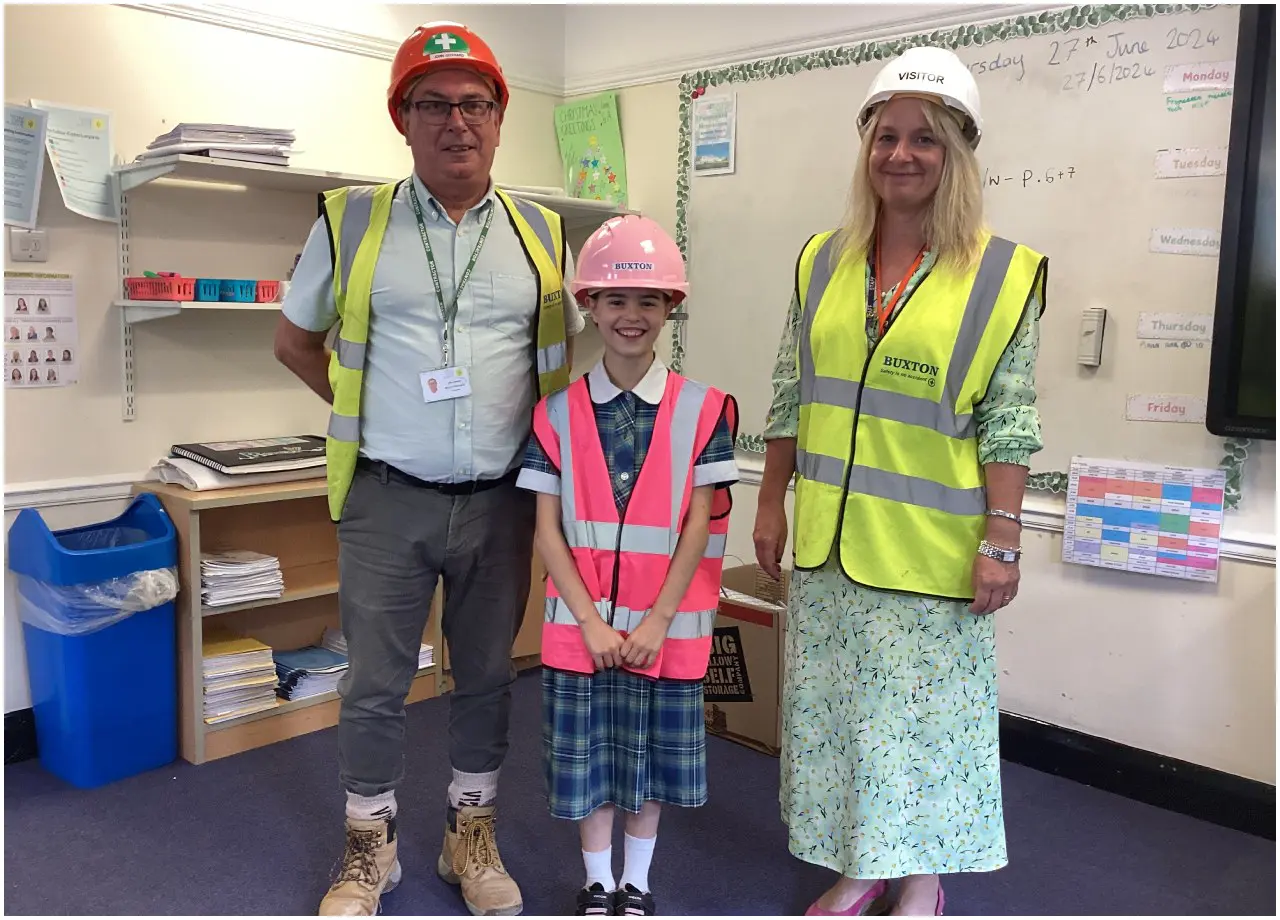 Emma PLP has just been to interview the site manager for our building project and here are some pictures of it!