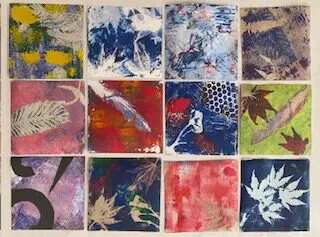 Year 5 Gel Painting with Mrs Finch