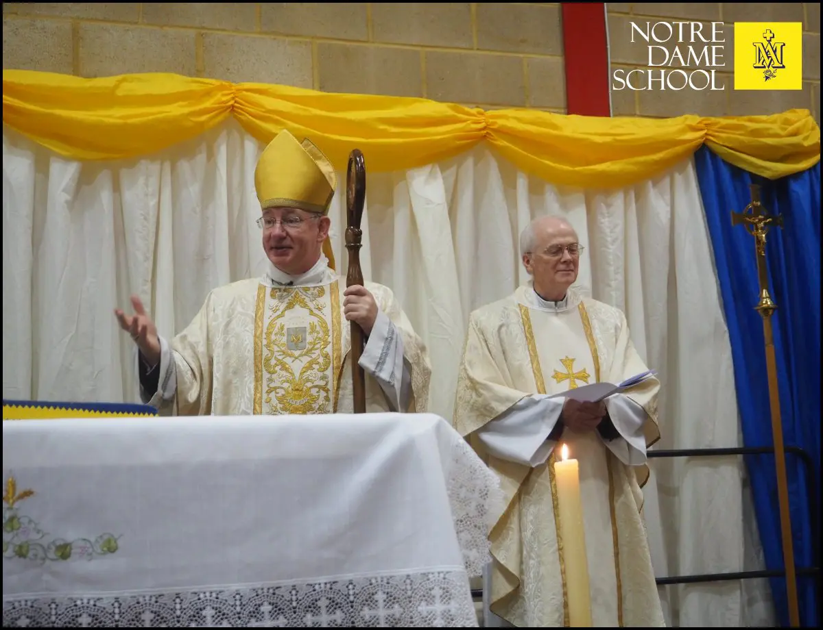 Bishop Richard at ND Feast Day Mass