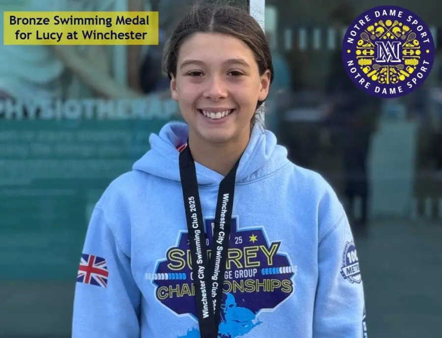 Bronze Swimming Medal for Lucy at Winchester