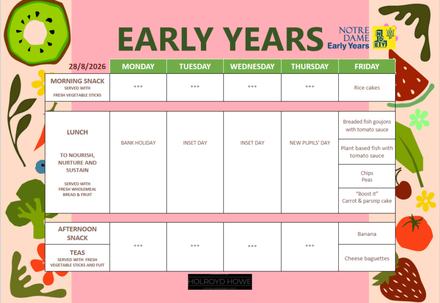 Menus September 1st