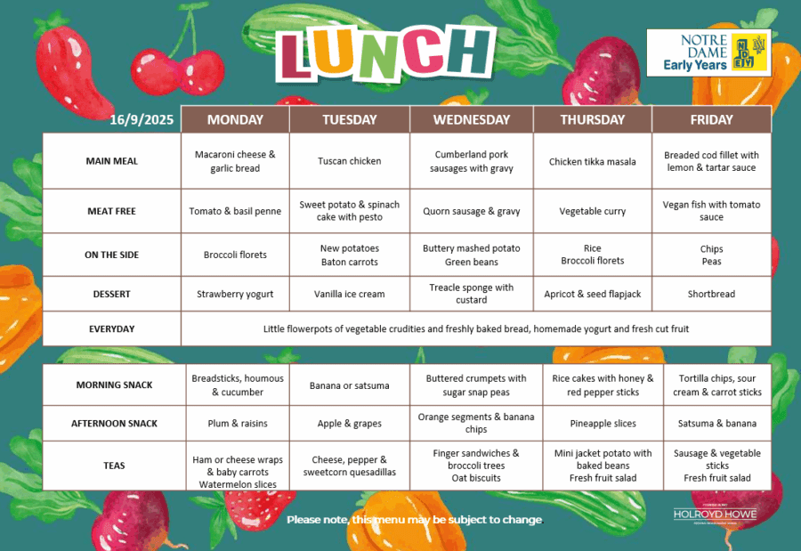 School Lunch Menu June 16th