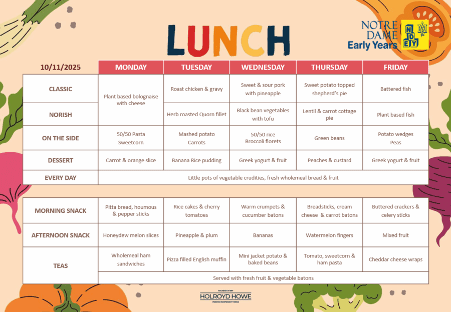 EYFS Menu Nov 11