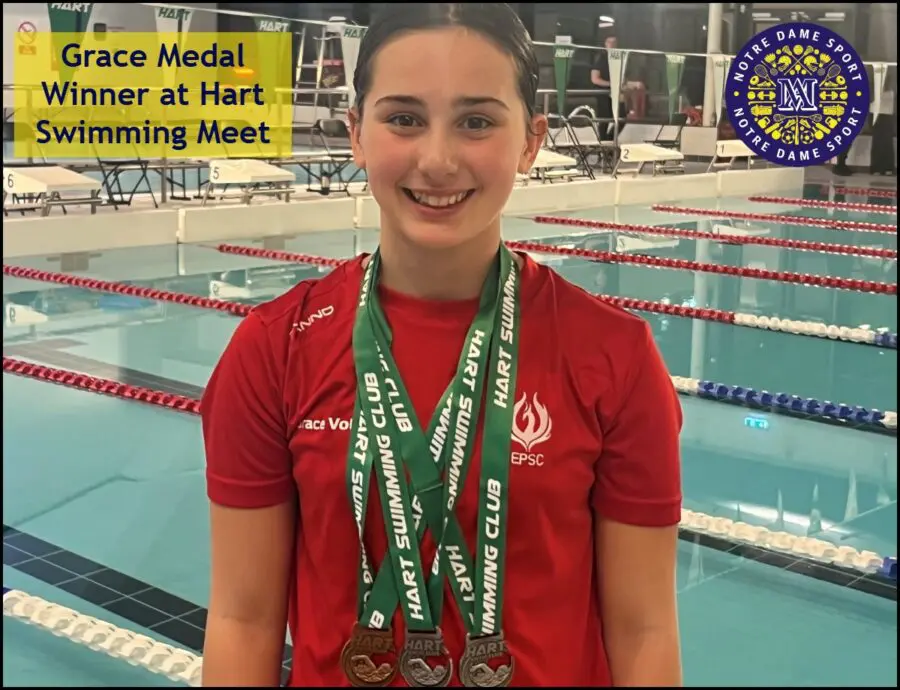 Grace Medal Winner at Hart Swimming Meet