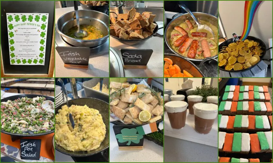 Lunch Menu - St Patrick's Day Menu