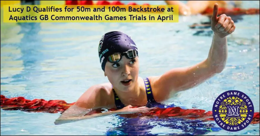 Lucy D Qualifies for 50m and 100m Backstroke at Aquatics GB Commonwealth Games Trials in April FBOOK