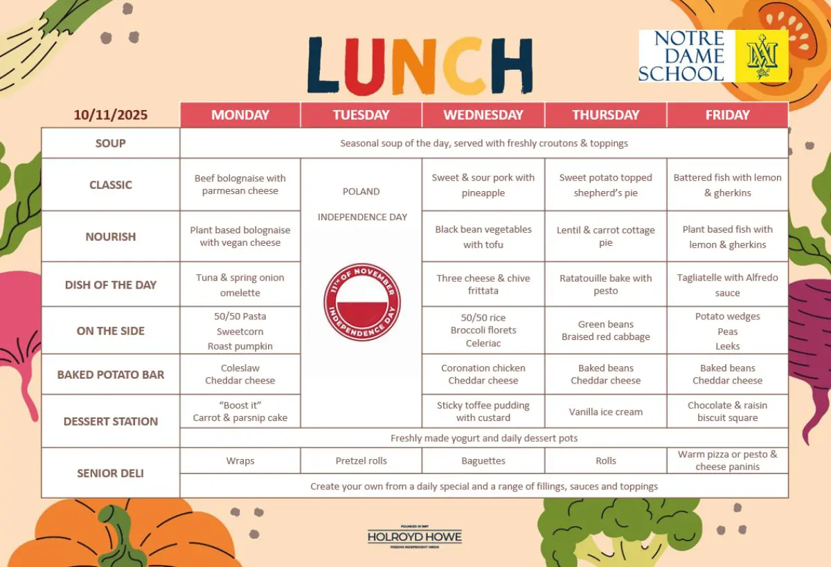 Lunch Menu Nov 10