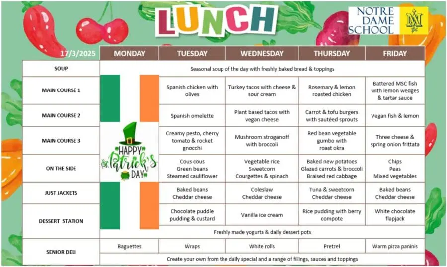 Lunches of The Week March 17