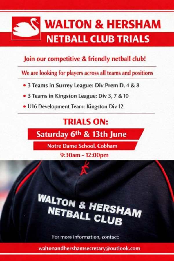 Netball Trials - Walton and Hersham Netball Club