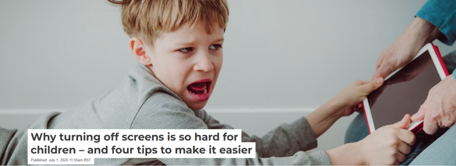PArent Online Advice - Why is Turning off Screens so Hard for Children