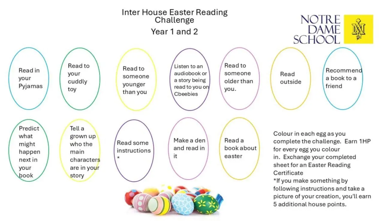 Prep inter House Easter Reading Challenge