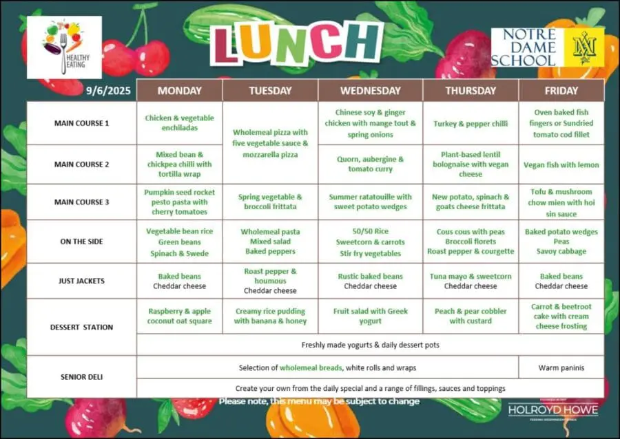 School Lunch Menu June 9 v 2