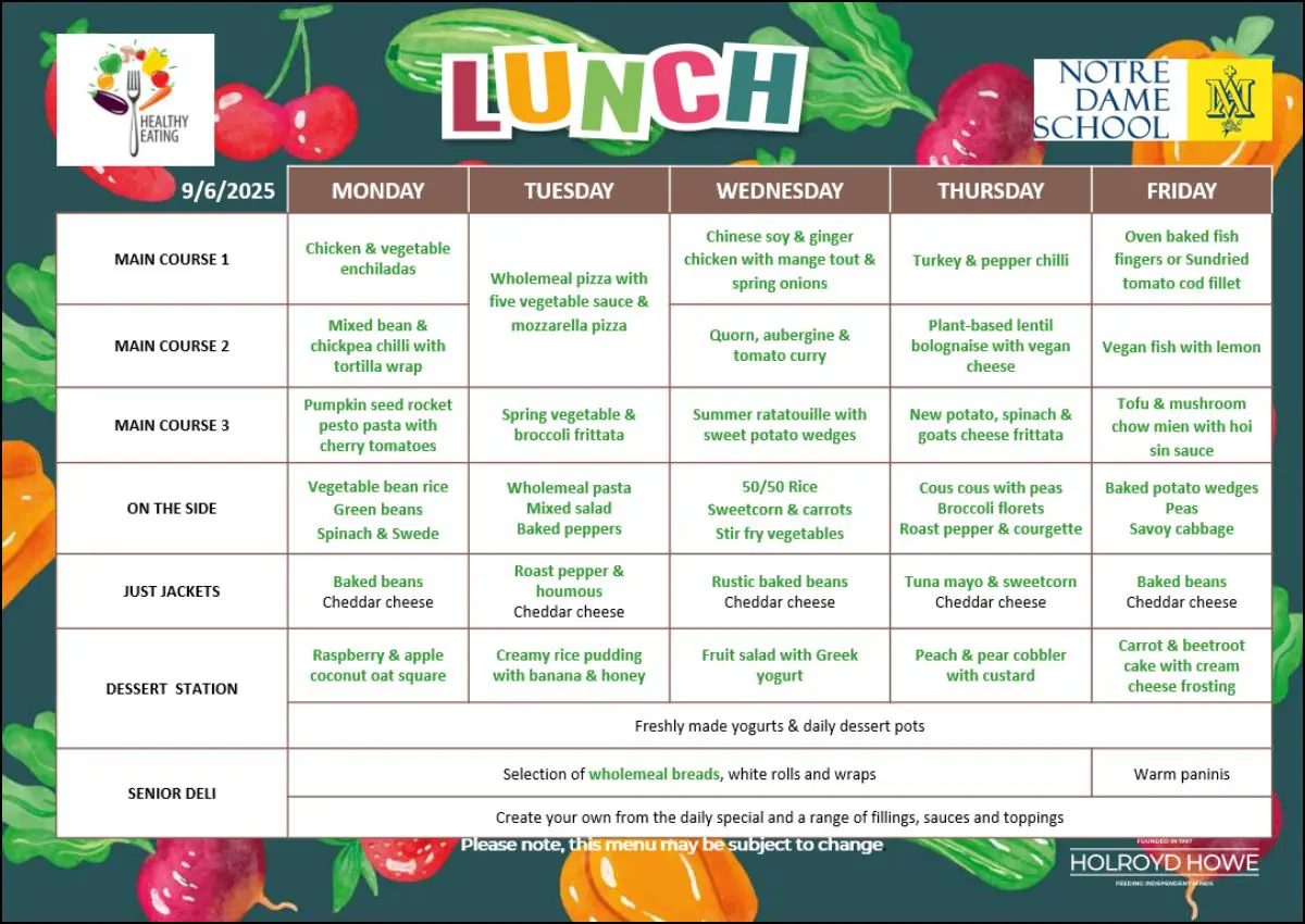 School Lunch Menu June 9 v 2