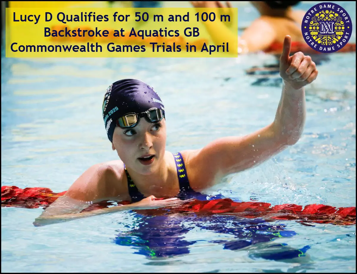 Lucy D Qualifies for 50 m and 100 m Backstroke at Aquatics GB Commonwealth Games Trials in April