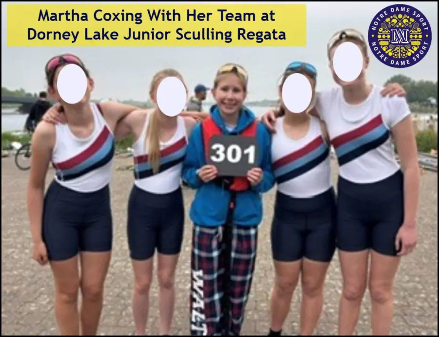 Martha Coxing With Her Team at Dorney Lake Junior Sculling Regata