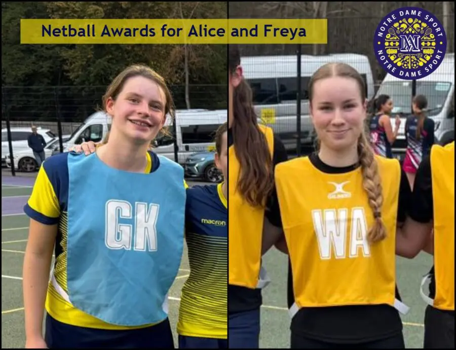 Netball Awards for Alice and Freya