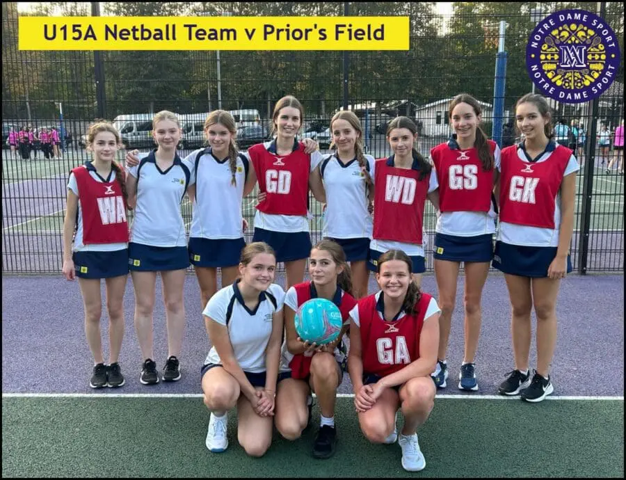 U15A Netball Team v Prior's Field