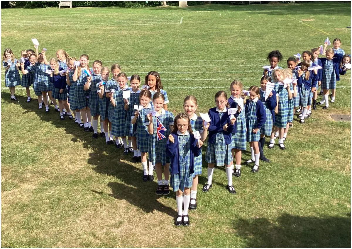 VE Day Celebration - V Formation