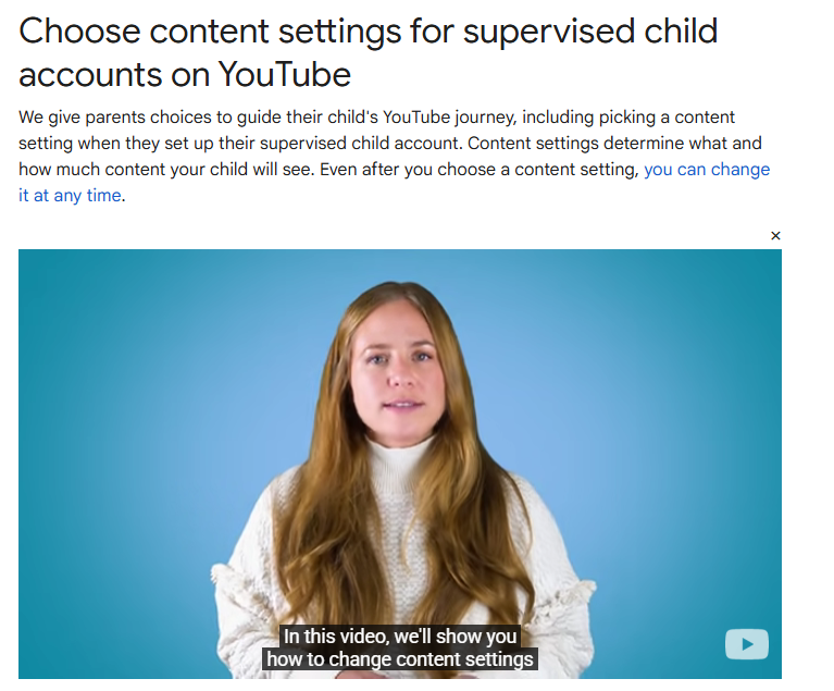 YouTube Settings for Parents