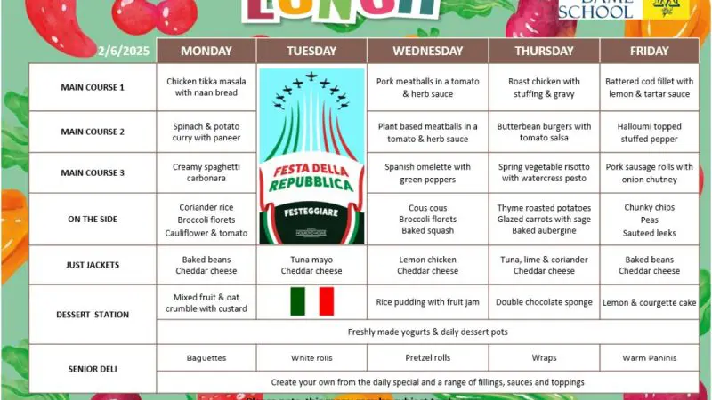 Kitchen Corner - Menu June 2nd