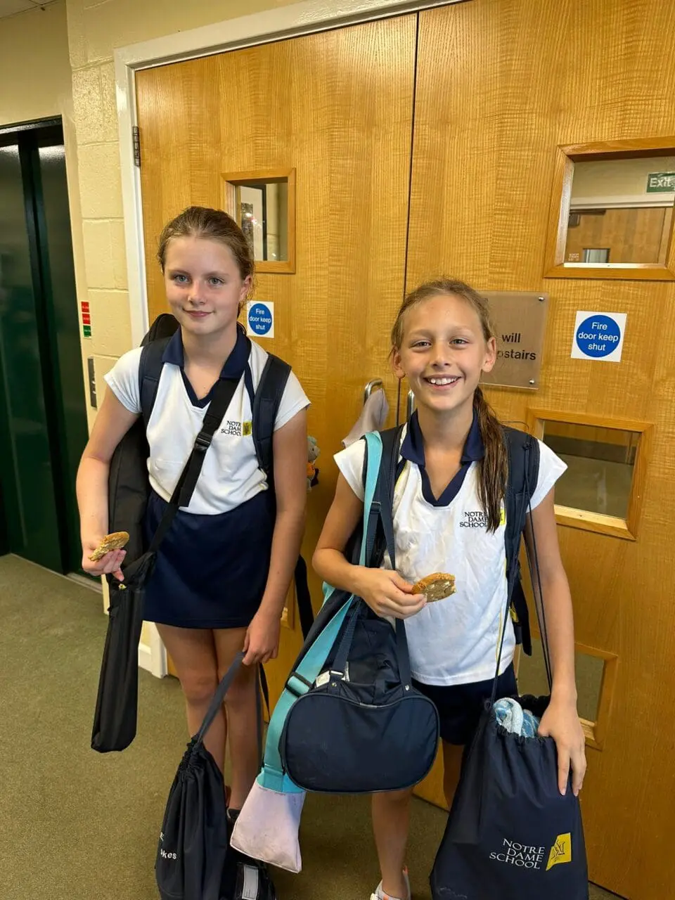 Prep Swim Captains Emily and Erin