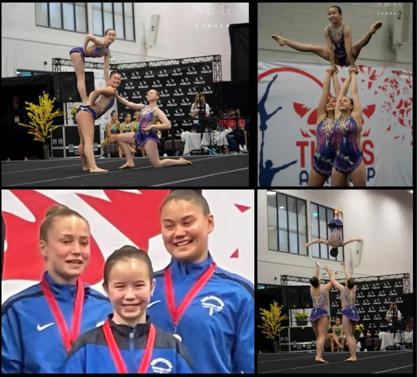 Acro Gymnastics MEdals for Taylor