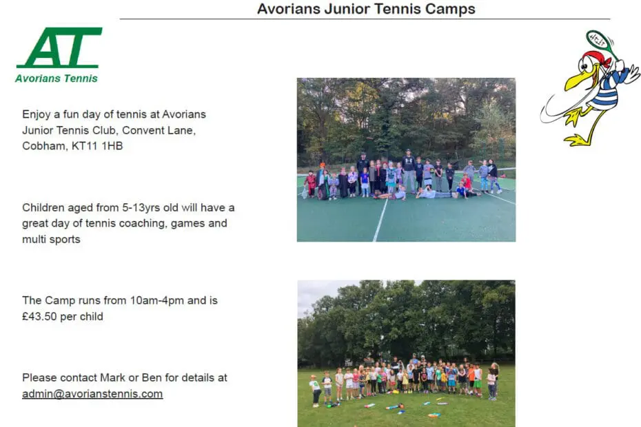 Avorians Junior Tennis Camps