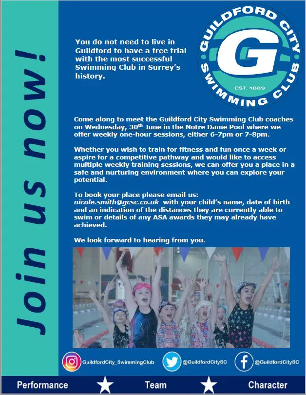 Guildford City Swimming at Notre Dame