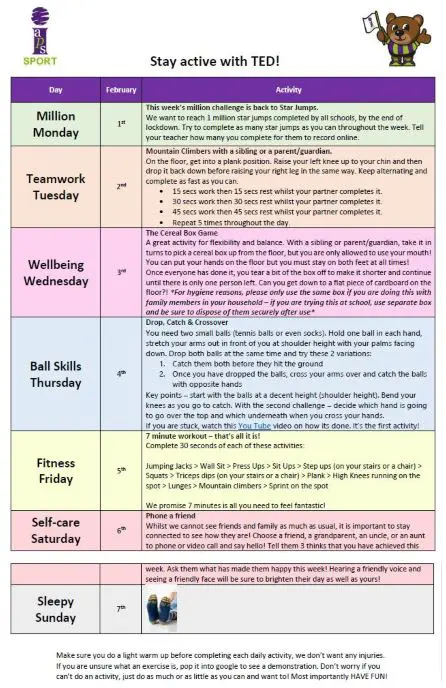 IAPS  Staying Active Week 4 Challenge