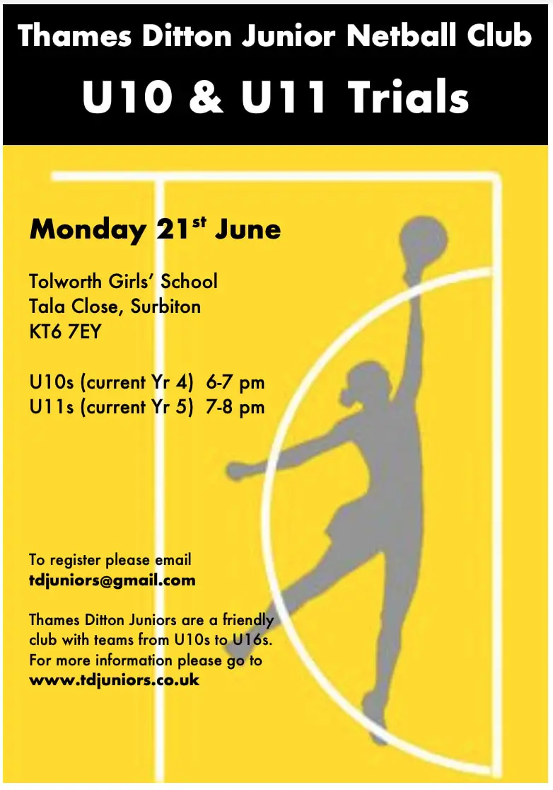 Thames Ditton Junior Netball Trials