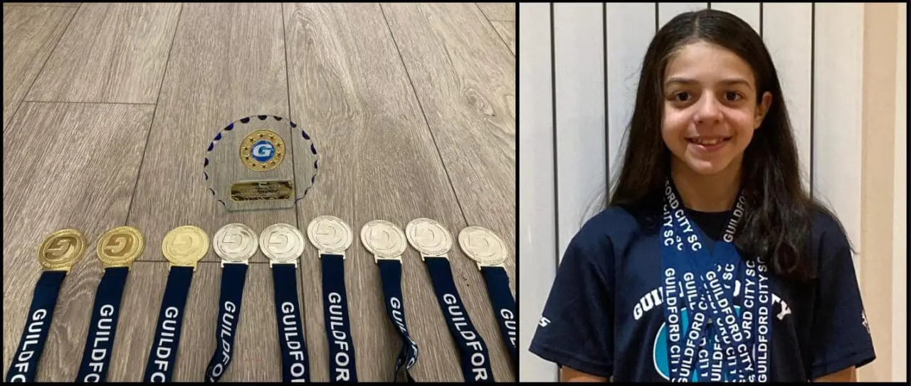 Serena Medals at Guildford City Swim Club Open Meet