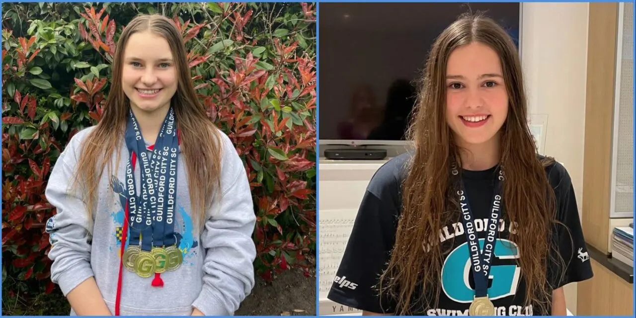 Smith Sisters Swimming Medals June 2022