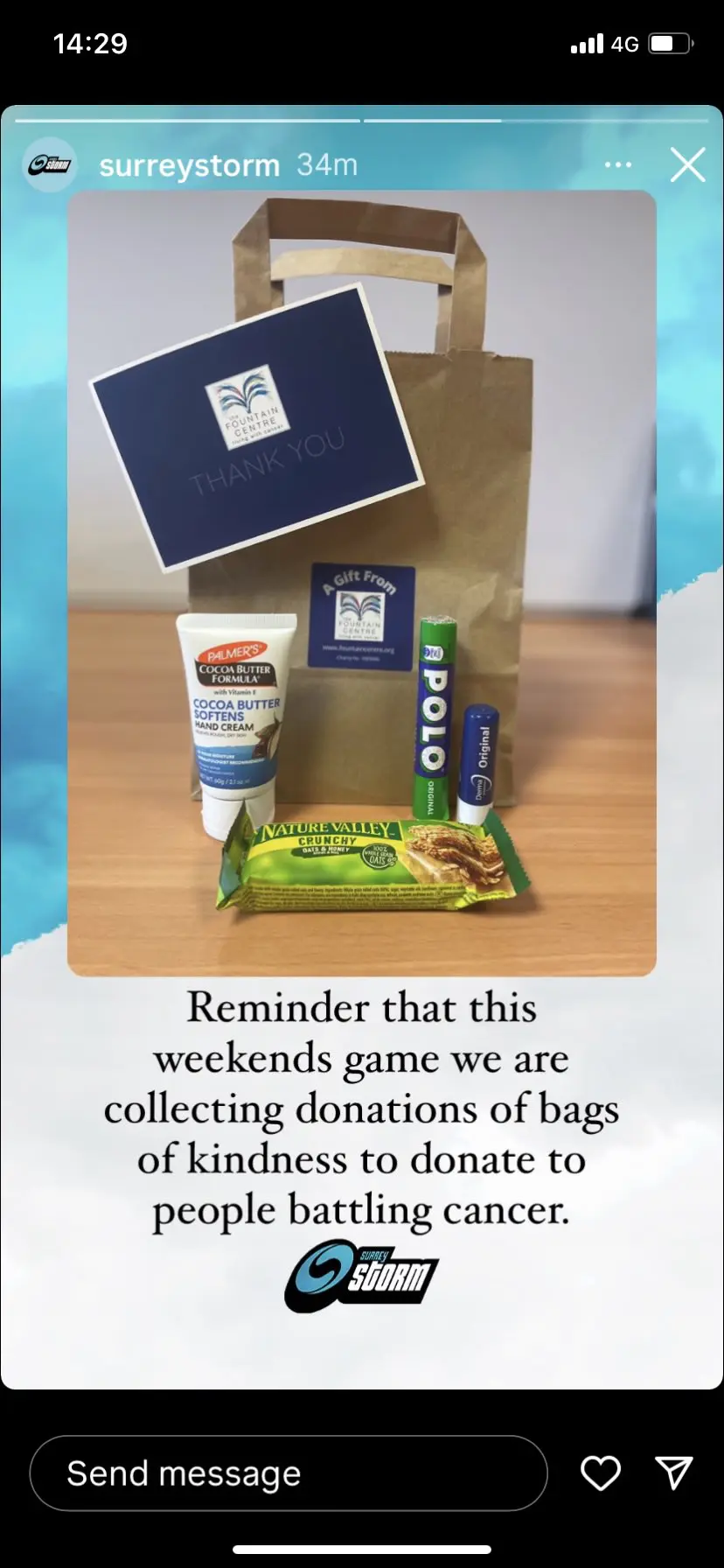 Surrey Storm Donation Bag