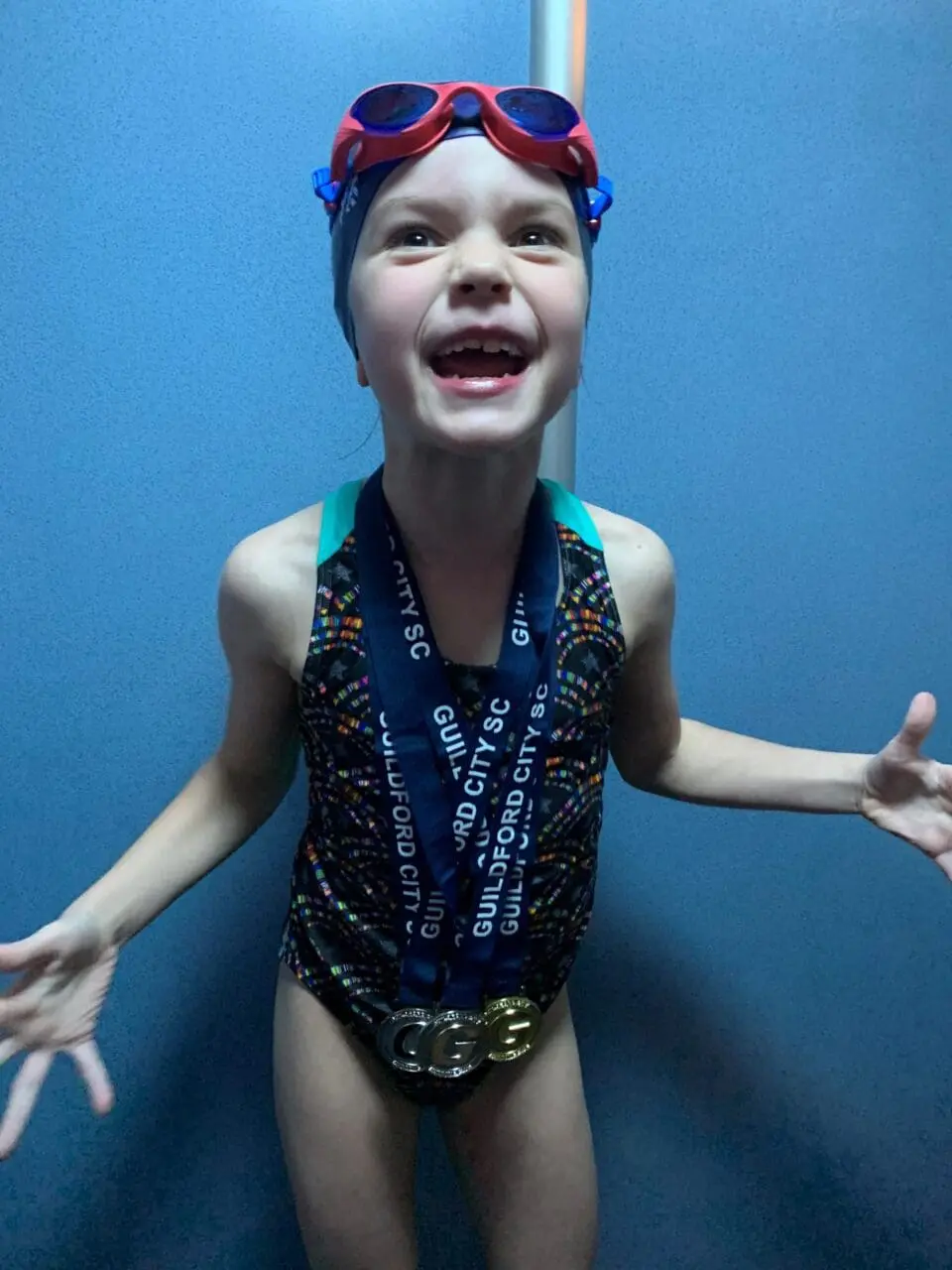 Theia Routley - Swimming MEdals at Guildford City