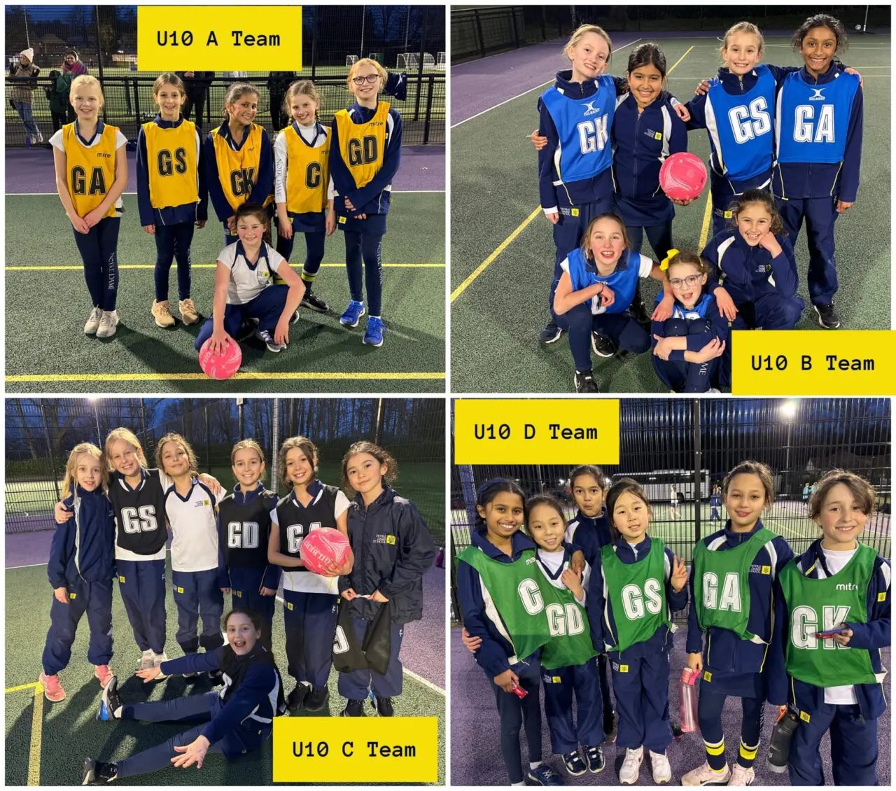 U10 A - D Netball v Tormead