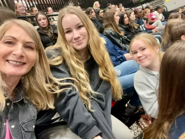 Mrs Hook with Amelia and Freya S at Copperbox
