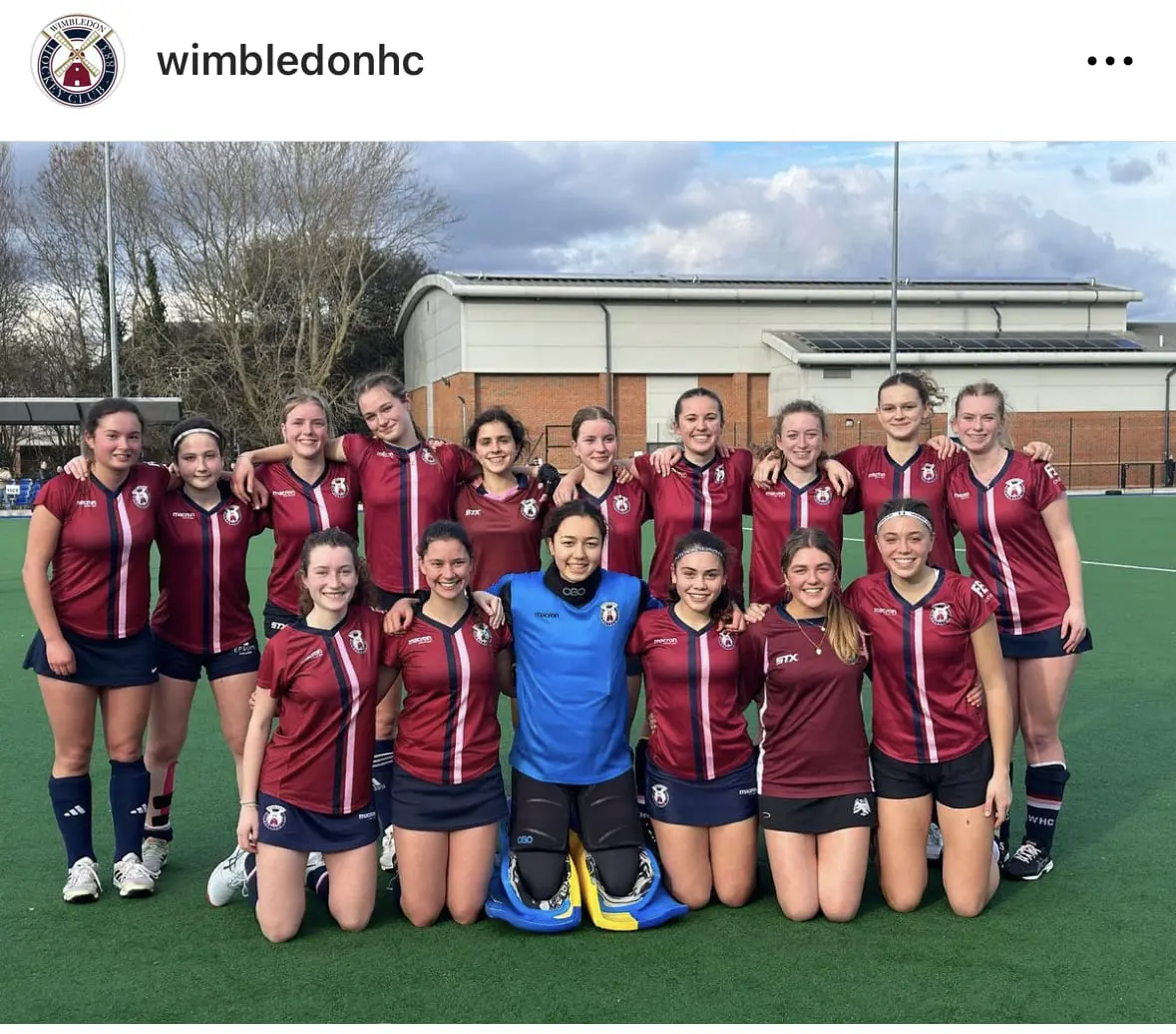 Miila E and U16 Wimbledon Hockey Team