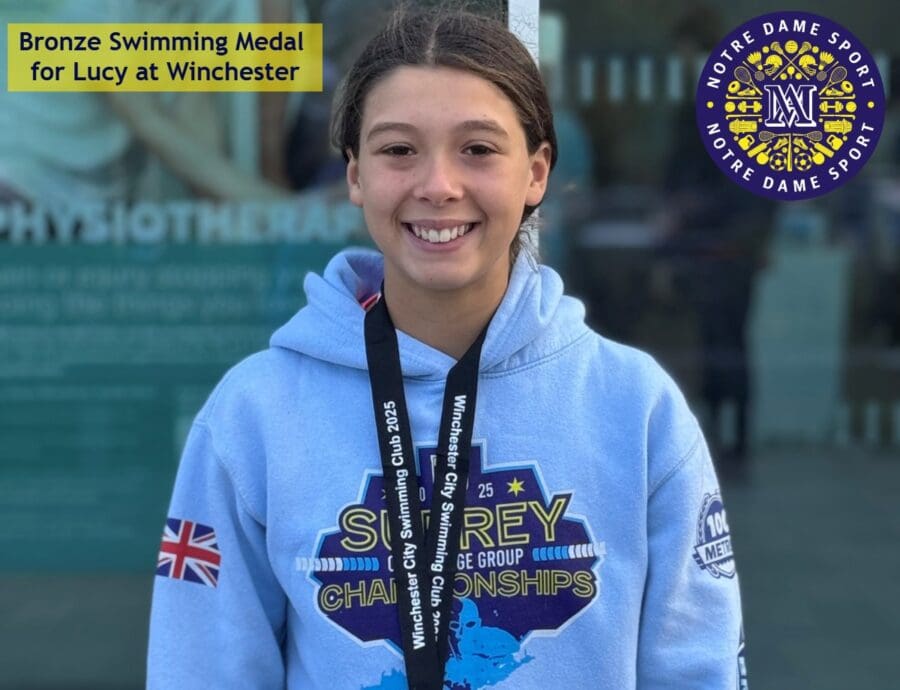 Bronze Swimming Medal for Lucy at Winchester
