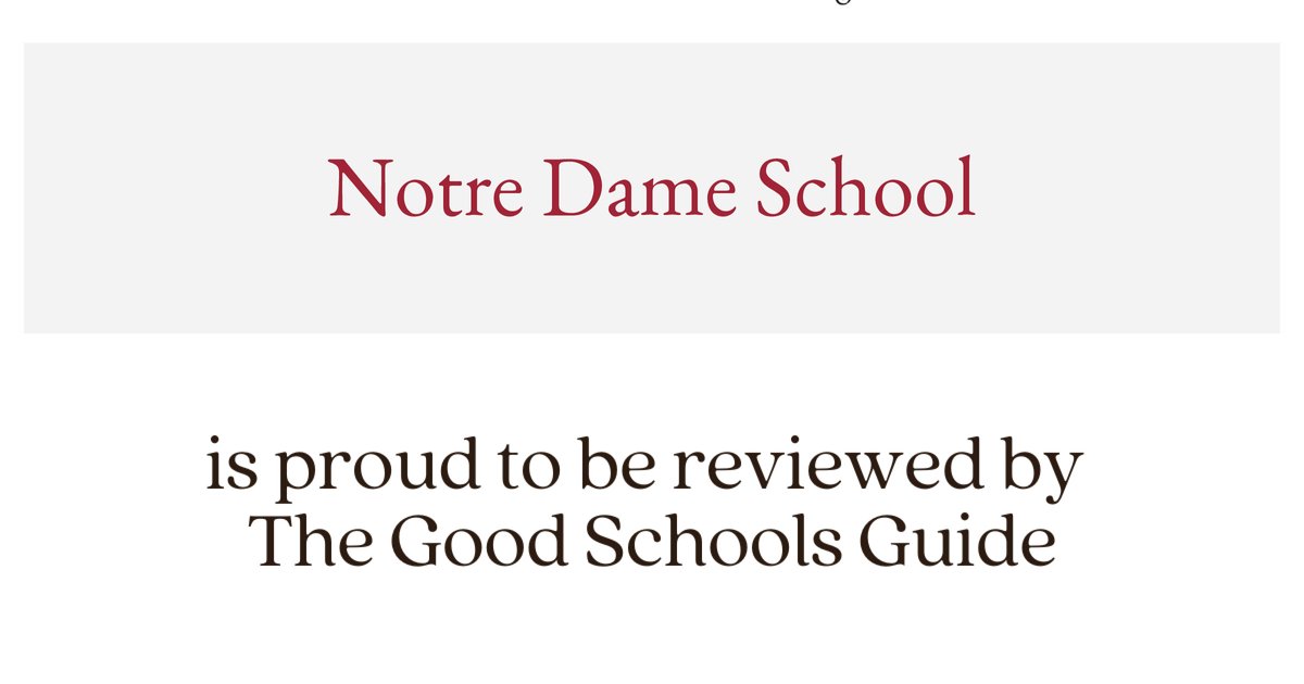 Good Schools Guide Review Notre Dame School Good Schools Guide Review FBOOK 
