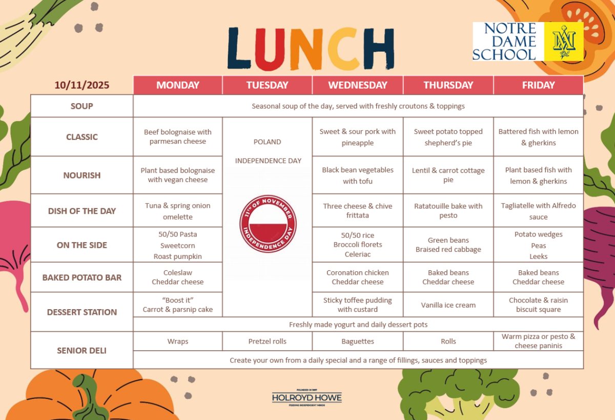 Lunch Menu Nov 10