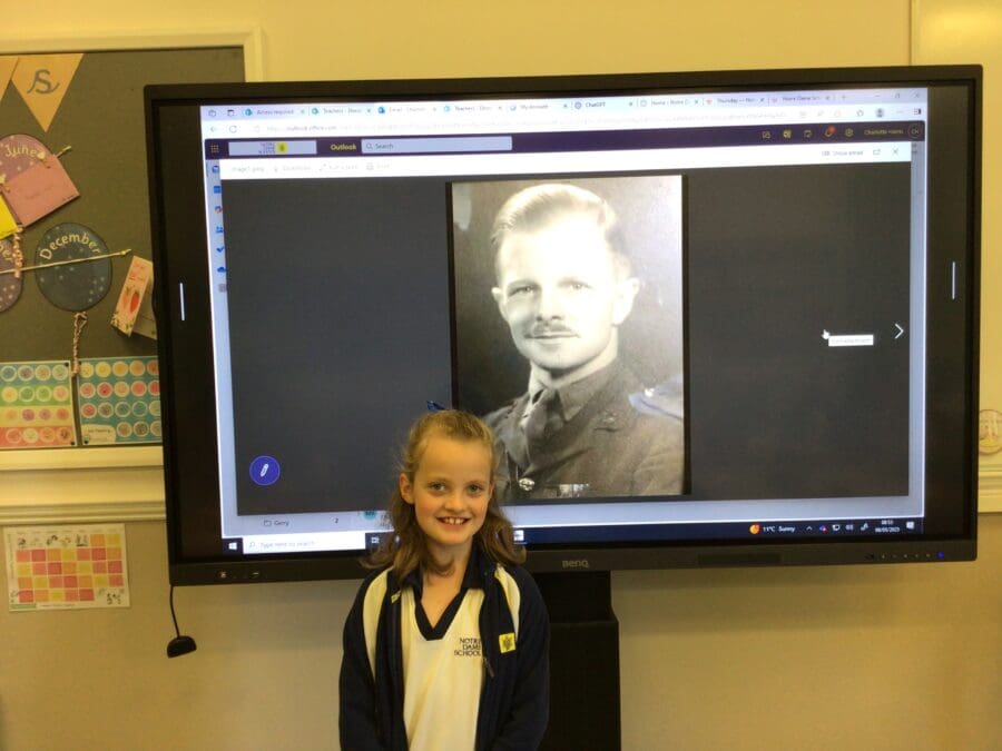 VE Day - Sophie and her Great Grandfather
