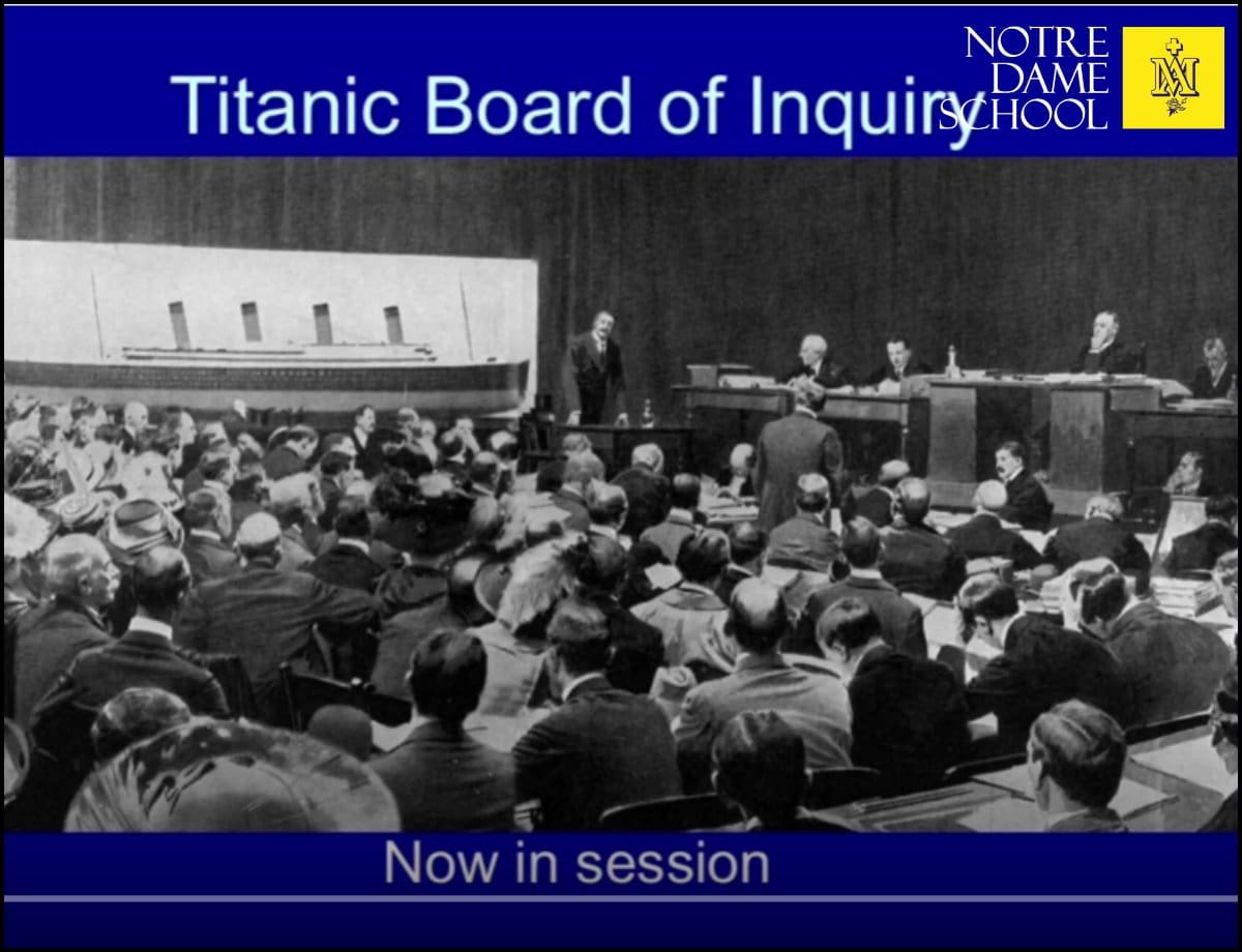 Y9 History - Titanic Inquiry Role Play - Innovation Space