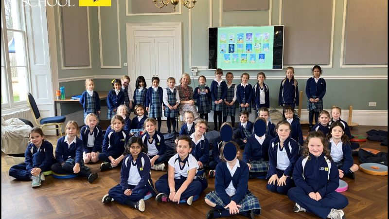 Author Helen Peters with Y1-3