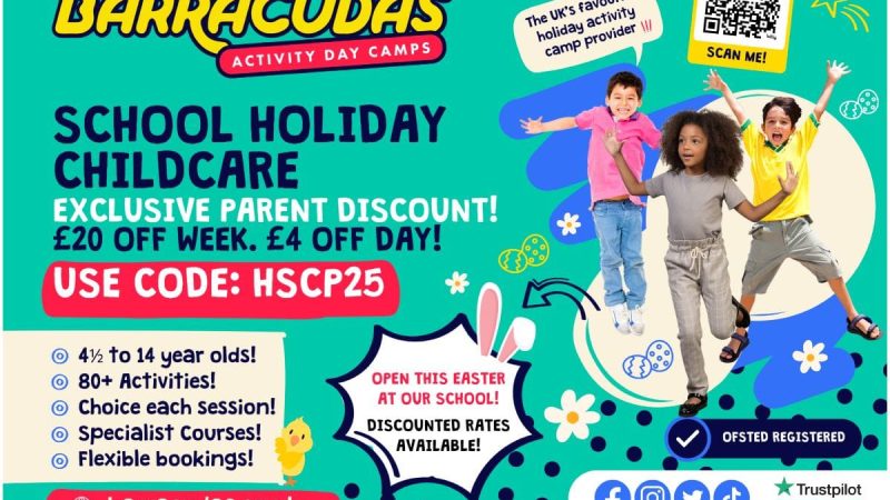 Barracudas School Holiday Childcare Easter 2025