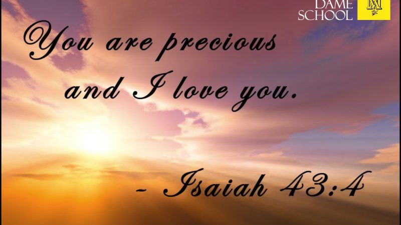 Chaplain Corner - You Are Precious