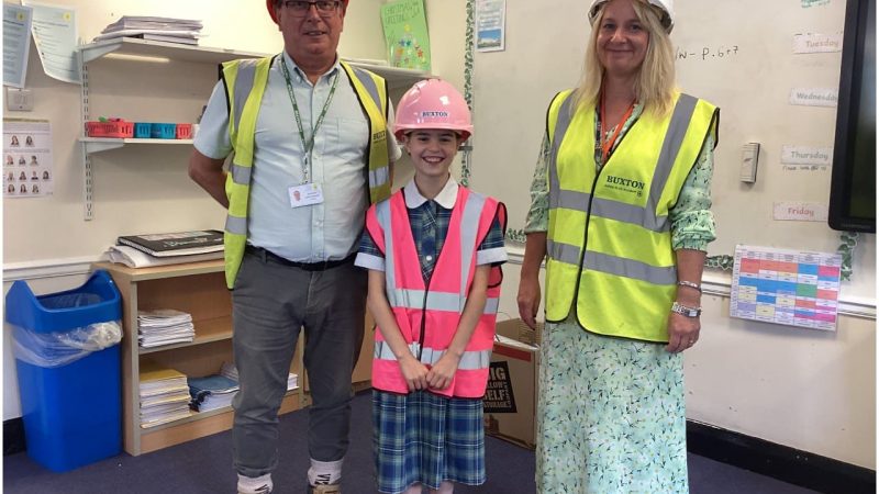 Emma PLP has just been to interview the site manager for our building project and here are some pictures of it!