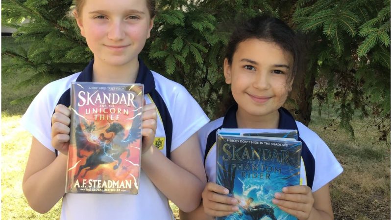 Imogen and Mae at Barnes Literacy Festival