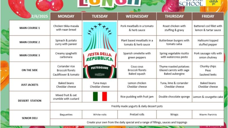 Kitchen Corner - Menu June 2nd