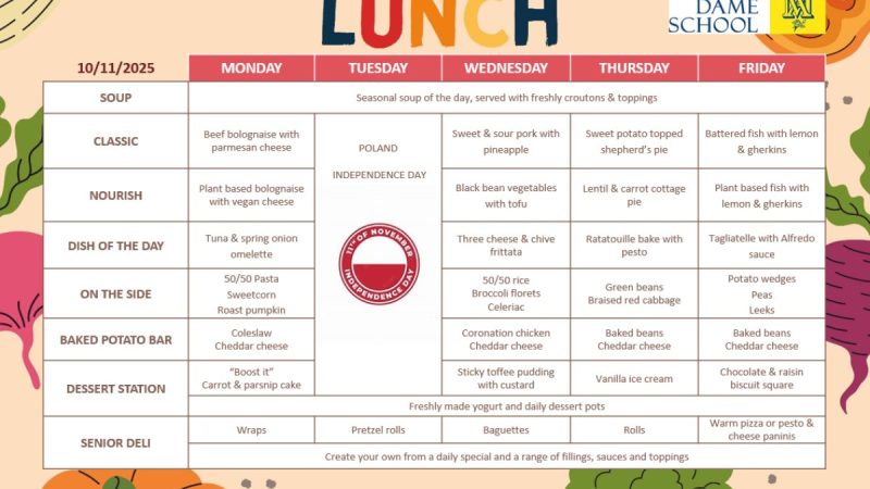 Lunch Menu Nov 10