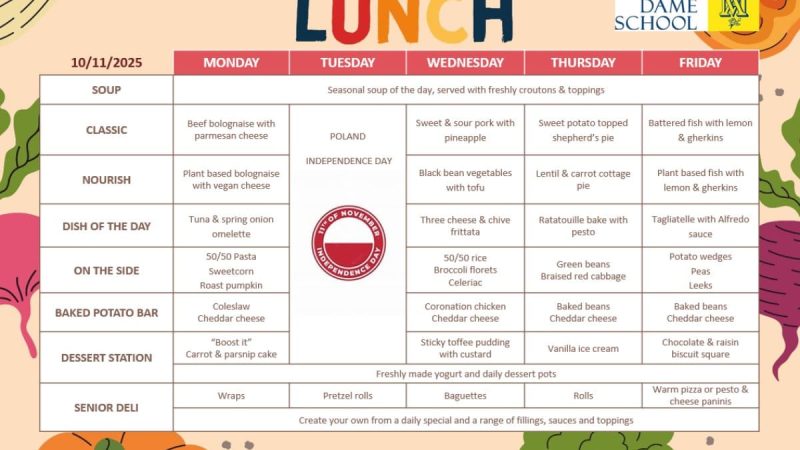 Lunch Menu Nov 10